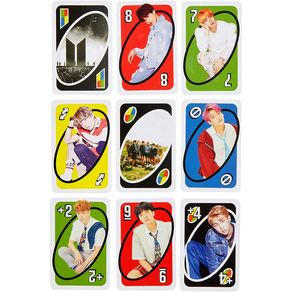 Mattel UNO BTS карточные игры семейные веселые настольные покерные детские игрушки