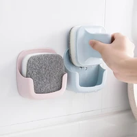 kitchen wall mounted pot brush with handle gift sponge dishwashing brush pot brush degreasing cleaning brush with sponge
