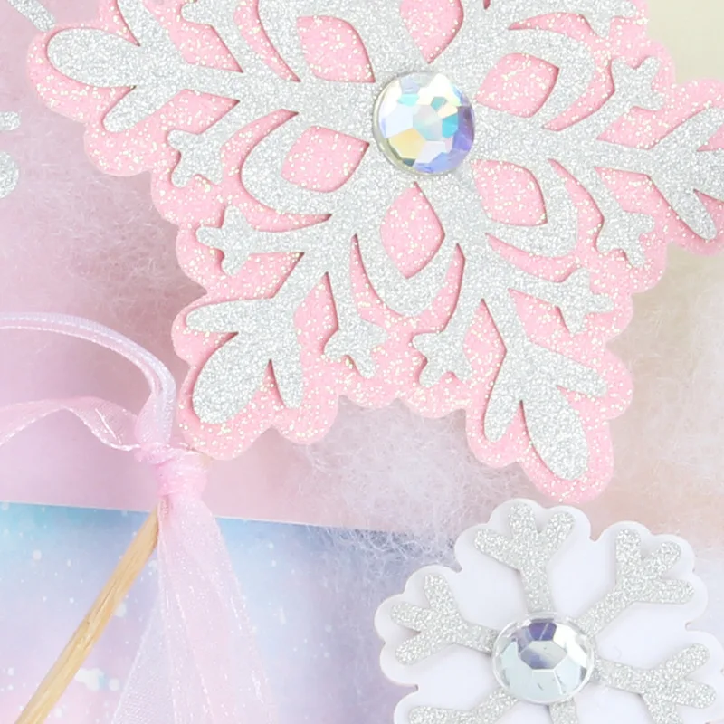 3 шт. Рождественские снежинки капкейки топперы для маленьких девочек