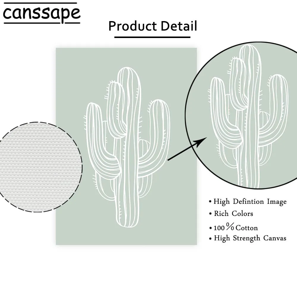 Абстрактная Картина на холсте линия листья растений плакат геометрический принт