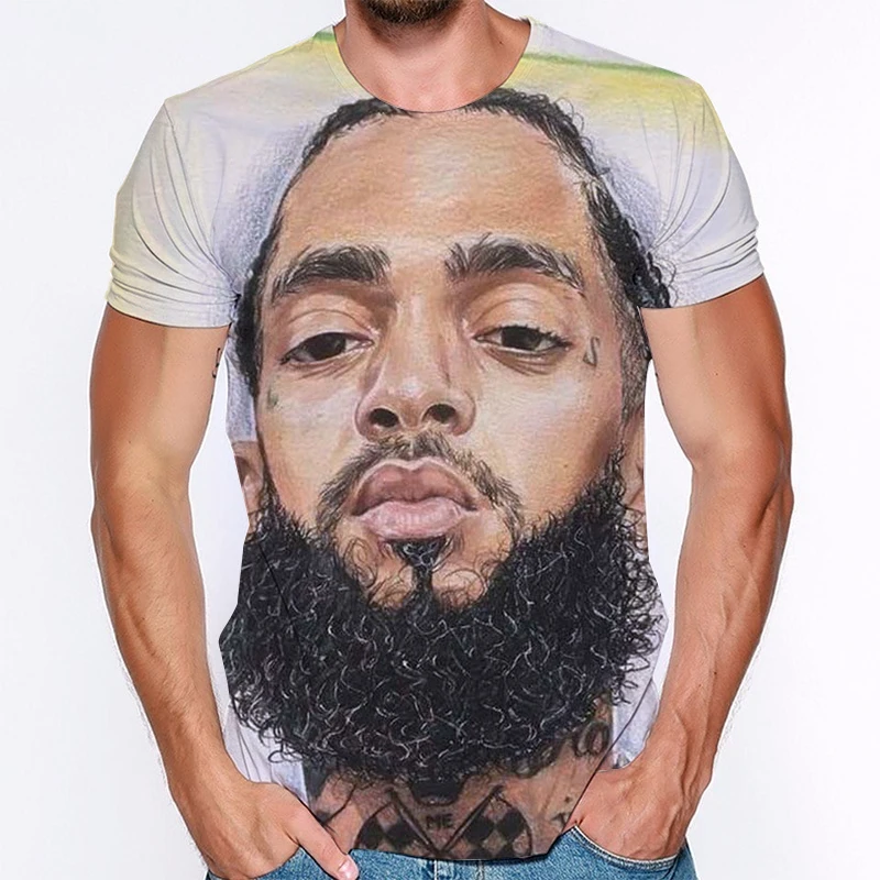 

2020 Men's 3d Funny, Fashion Jacket Nipsey Hussle Printed T-shirt Short Sleeve Boy Harajuku Streatwear Summer Xxs-6xl