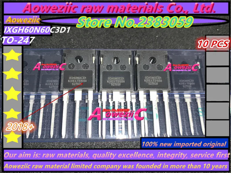 

Aoweziic 2018 + 100% новый импортный оригинал IXGH60N60C3D1 IXGH60N60C3DI TO-247 IGBT FET 60A 600V