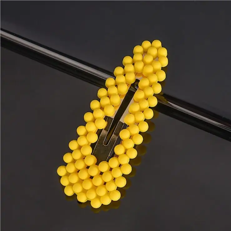 Yellow Waterdrop Элегантные жемчужные заколки для волос для женщин и девочек, металлическая заколка-палочка, Шпилька для волос, Золотая ручная работа, корейский дизайн, аксессуары для укладки волос - Цвет: Yellow Waterdrop