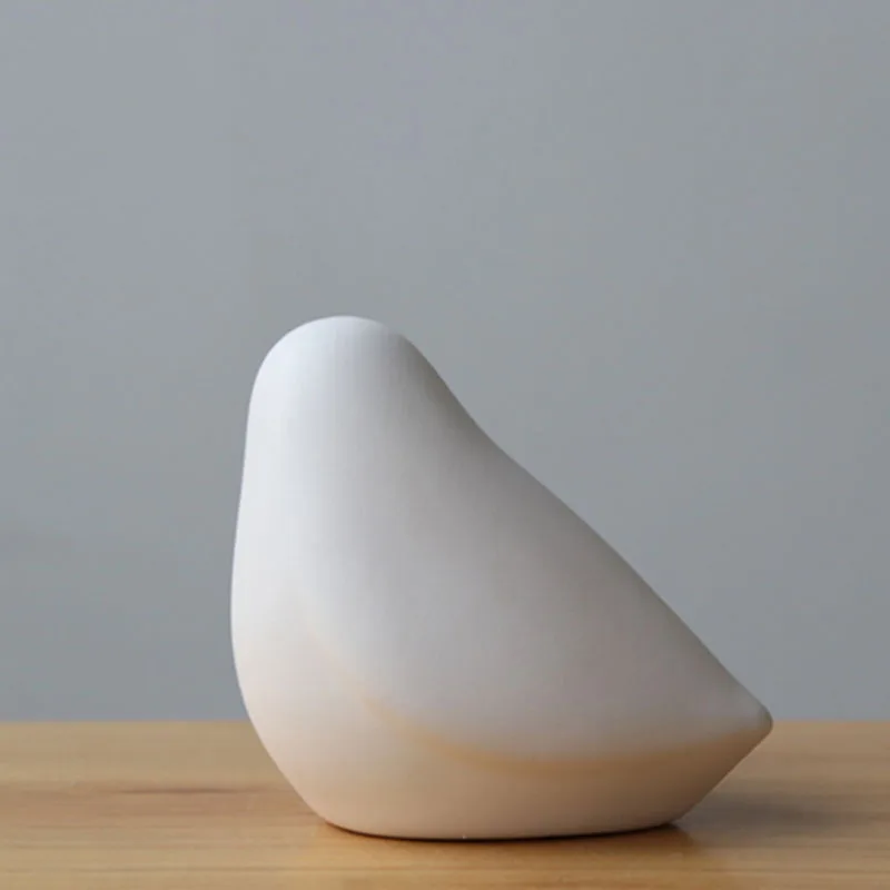 Симпатичная Белая современная простая керамическая статуэтка птиц свадебное