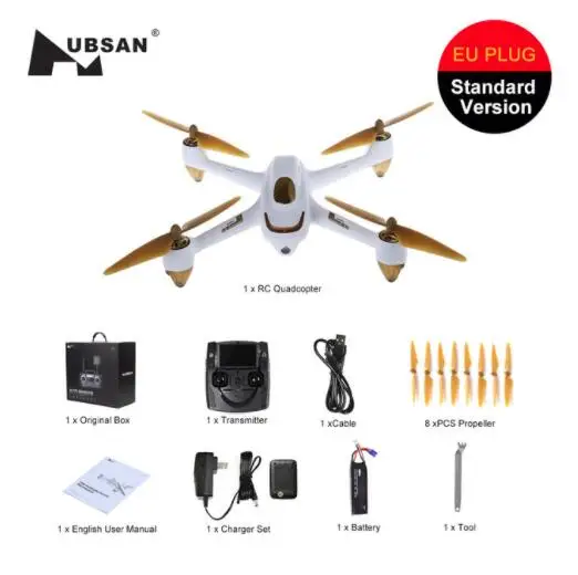 Standard EU Plug Hubsan H501S X4 RC дроны Квадрокоптер 5,8G FPV Бесщеточный 1080P HD камера RTF режим следования за мной Квадрокоптер вертолет RC игрушечные дроны - Цвет: Standard EU Plug