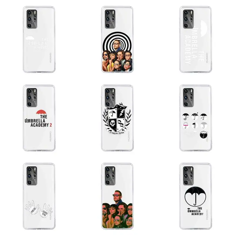 

The Umbrella Academy New TV Phone Case For Huawei P40 P30 P20 Mate Honor 10i 30 20 i 10 40 8x 9x Pro Lite Transparent Cover