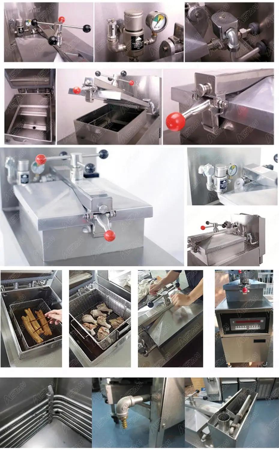 PFG800 henny penny style газовая/электрическая фритюрница с компьютерной панелью масляный