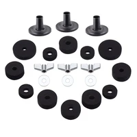 21pcs cymbal replacement accessories felt hi hat clutch cup sleeves with base wing nuts washer for cymbal stackers parts tool