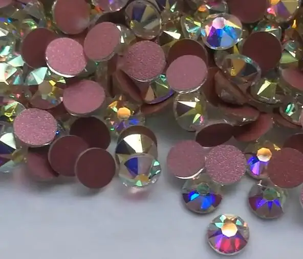 Высокое качество Стразы ab с розовым золотом 8 больших и маленьких размеров стразы