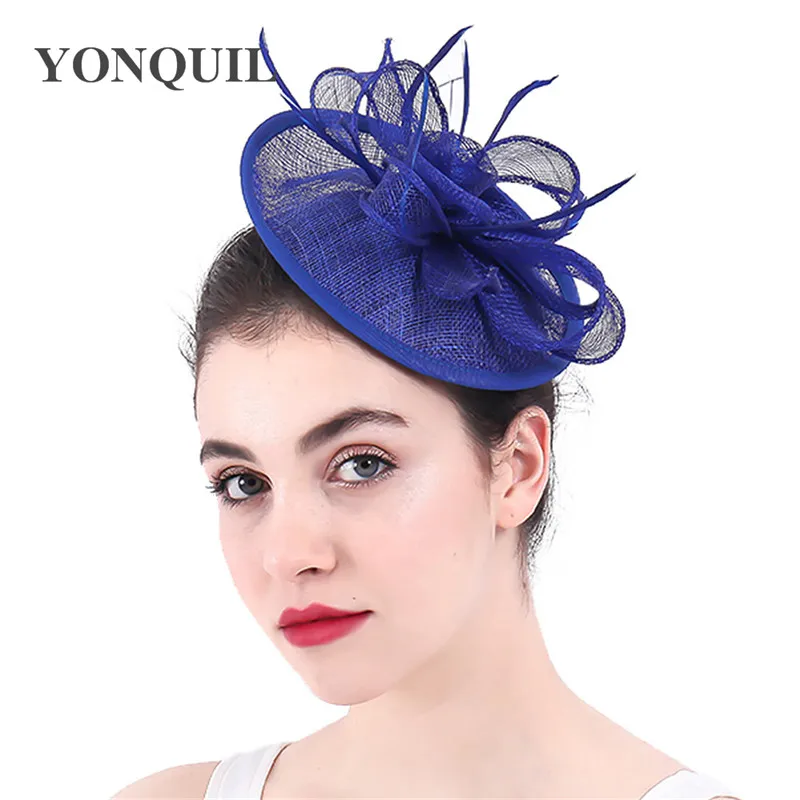 Женская винтажная Вуалетка элегантный головной убор синего цвета свадебный