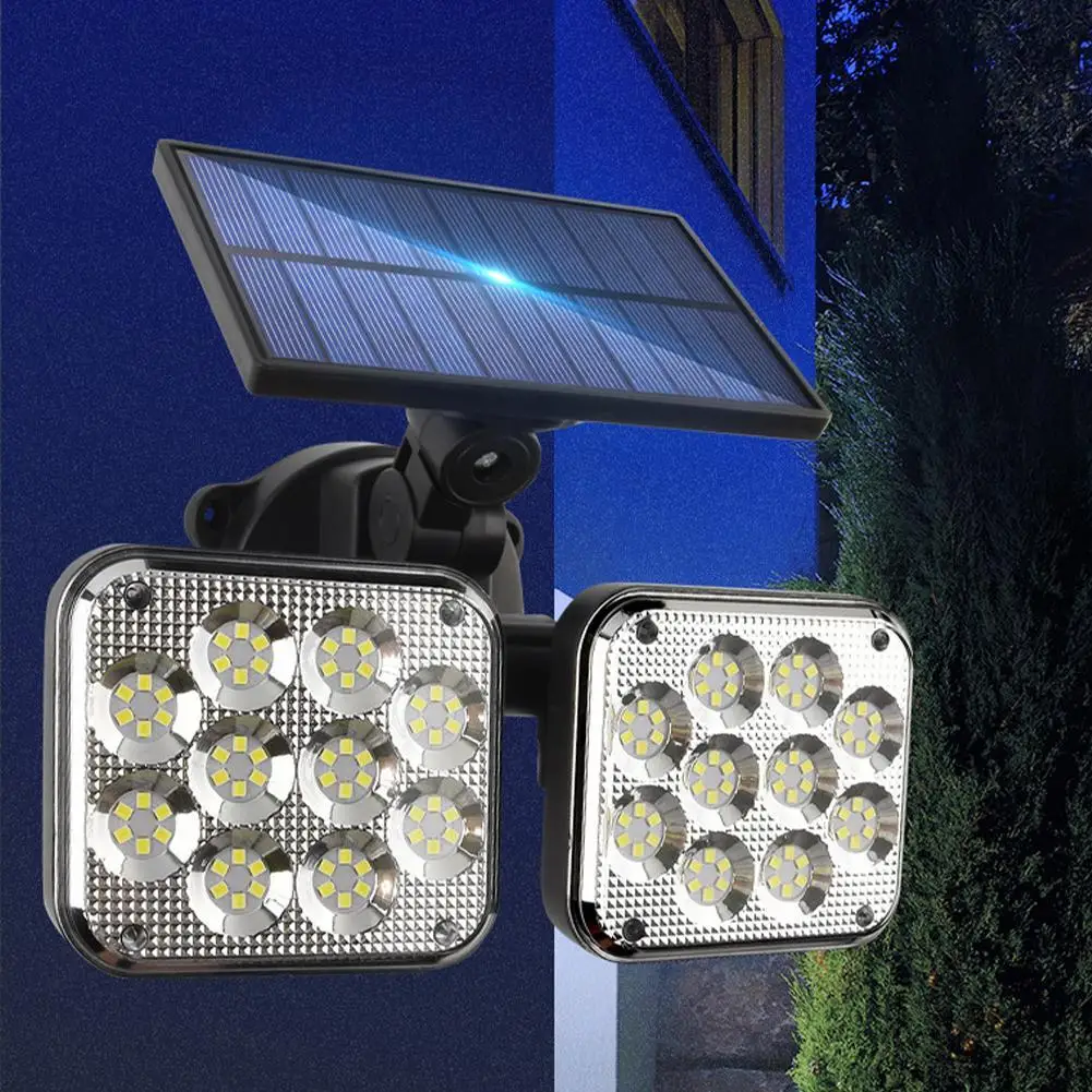 

Super Bright Solar Lights 120led IP65 Waterproof Outdoor Lamp Adjustable Solar Angle Wide With Lighting Head Indoor F7V5