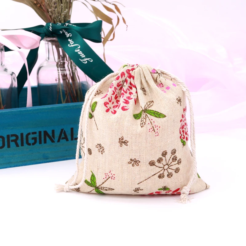 5 шт. 14*16 см подарочные сумочки из хлопка многоразовые муслиновые мешочки на