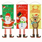 Надпись Merry Christmas на дверь, Снеговик, настенный баннер на Рождество, домашний декор, Рождество 2020, подарки, новый год 2022