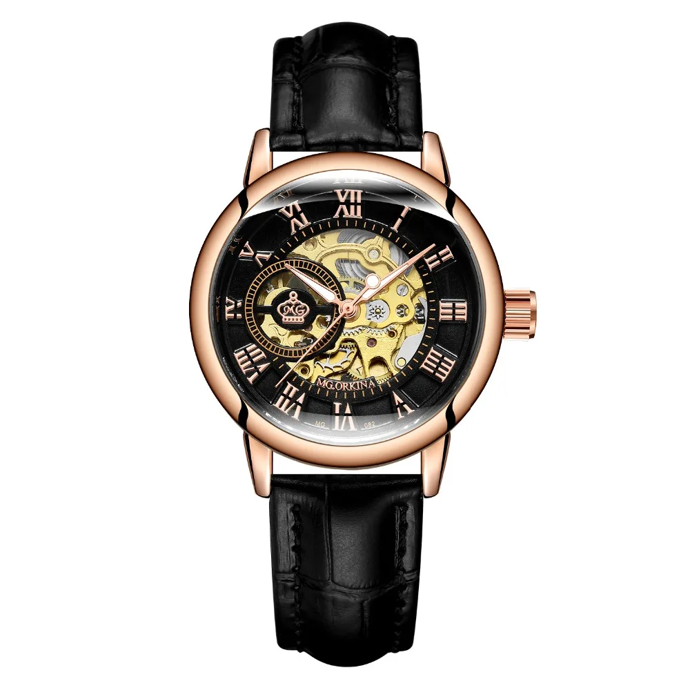 Новые модные роскошные Брендовые женские механические часы со скелетом, женские автоматические механические часы для женщин, серебряные Montre Femme