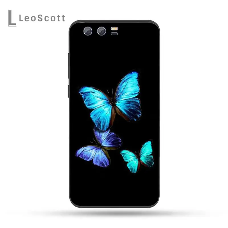 

Cute butterfly blue Phone Case For Huawei Honor view 7a5.45inch 7c5.7inch 8x 8a 8c 9 9x 10 20 10i 20i lite pro