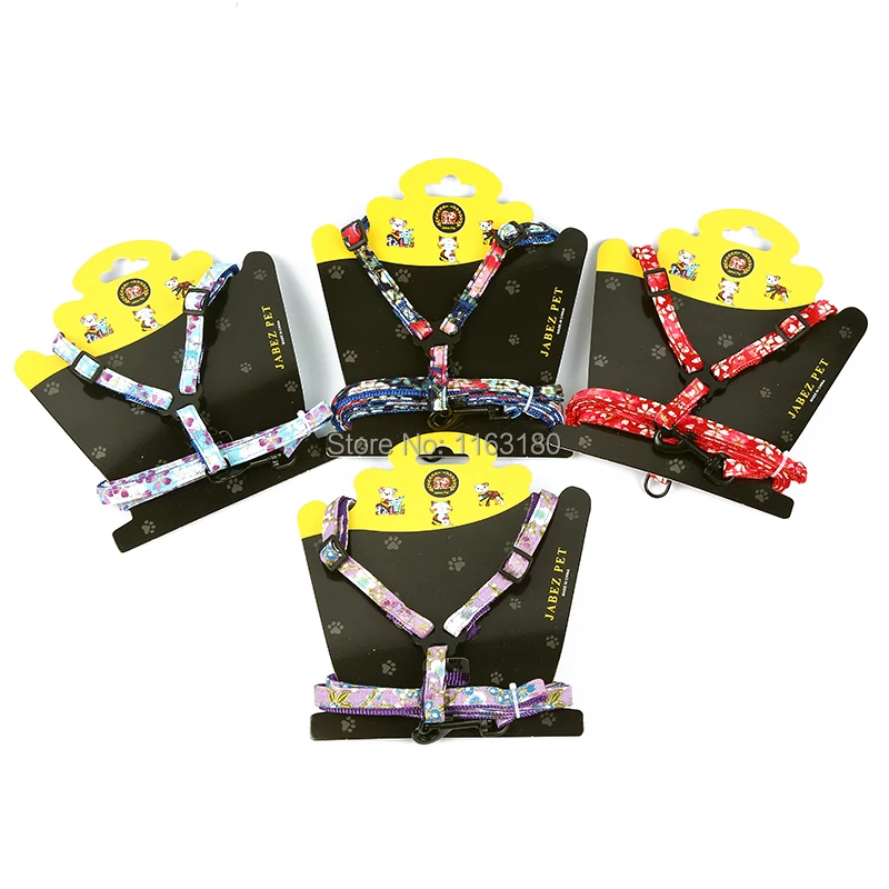 12 компл./лот регулируемый поводок для собак и кошек модный с принтом безопасный