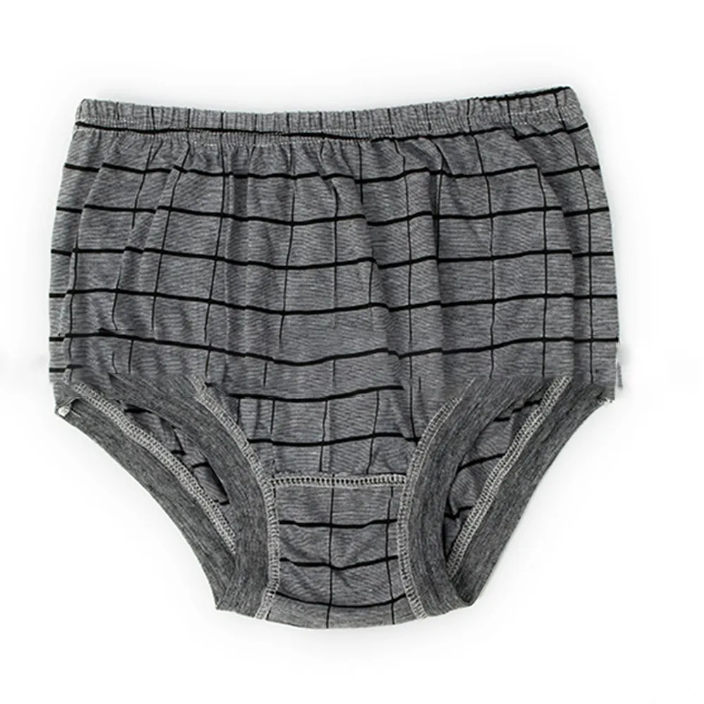 New Panties Men's Cotton Striped Underwear Briefs For Middle-Aged Elderly People Vintage Style Stretch High Waist Lingerie