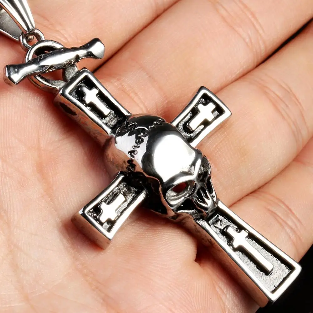 Ожерелье с подвеской в виде Иисуса Христос 316L нержавеющая сталь крест цепь