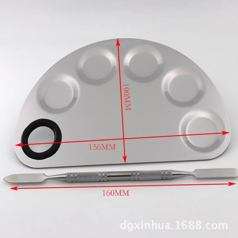 Палитра краски лоток дамы нержавеющая сталь смешивания шпатель набор для