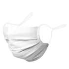 Однотонная белая плиссированная маска для лица, маска из хлопчатобумажной ткани для лица, многоразовая моющаяся маска для рта, маска для взрослых