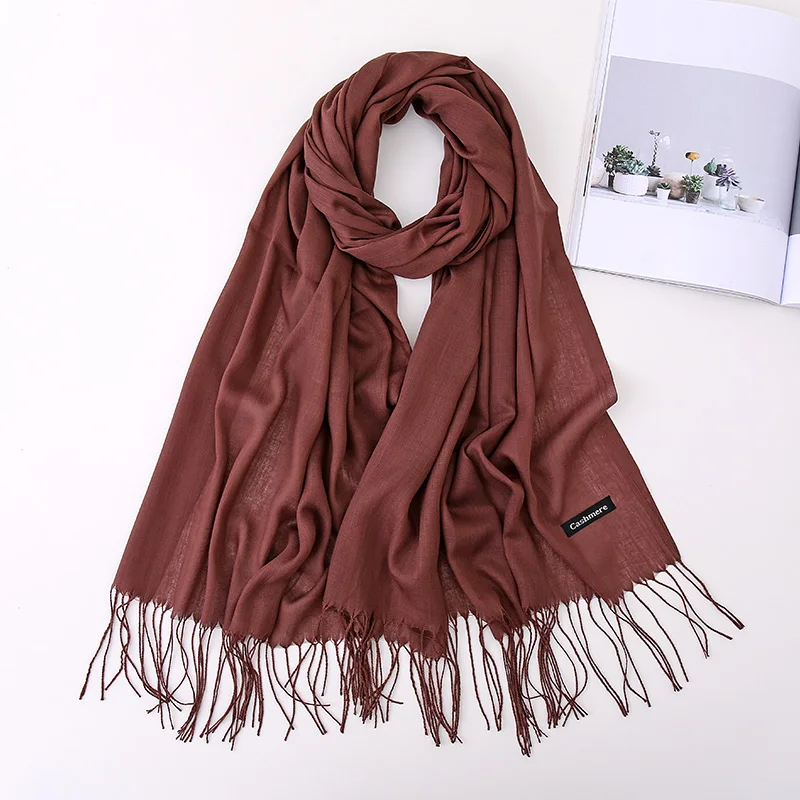 

2021 New Arrival Men Scarf Women Unisex Warm Winter Scarves Cashmere Pashmina Black Gray Ladies Gentleman's Bussiness Scarves