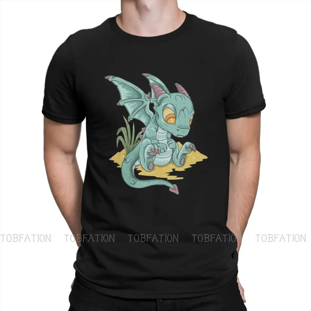 

Cute Blue Dragon O Neck TShirt Pure Cotton Classic T Shirt Man's Tops Fashion Fluffy Hot Sale