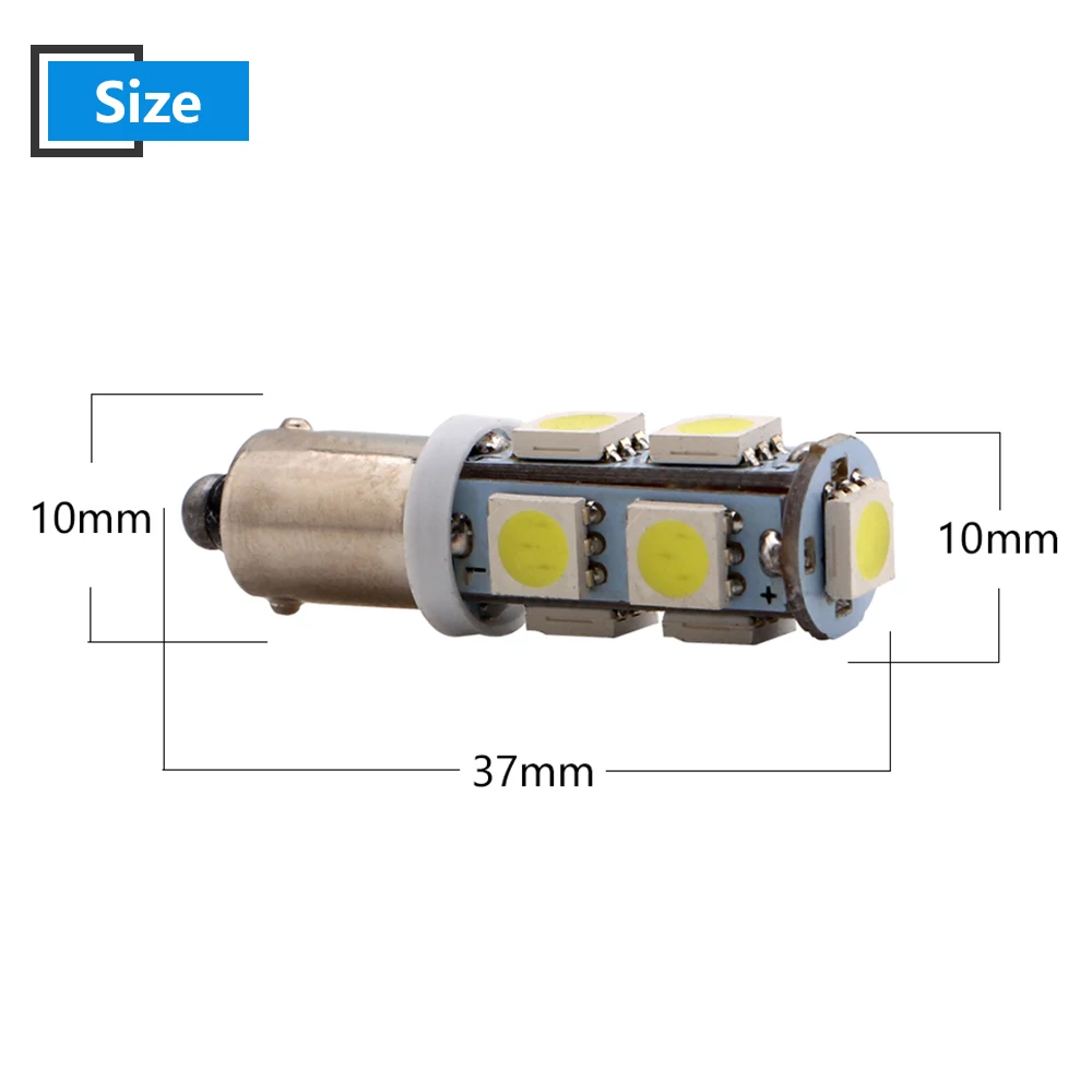 10 шт 24V белый BA9S 5050 9 SMD Светодиодная лампа для Авто Обратный конец света Лампы для чтения на замену, для стилизации автомобиля светодиодов