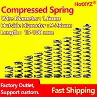 cylidrical coil compression spring rotor return compressed spring release pressure spring steel wire diameter 1 6mm 65mn