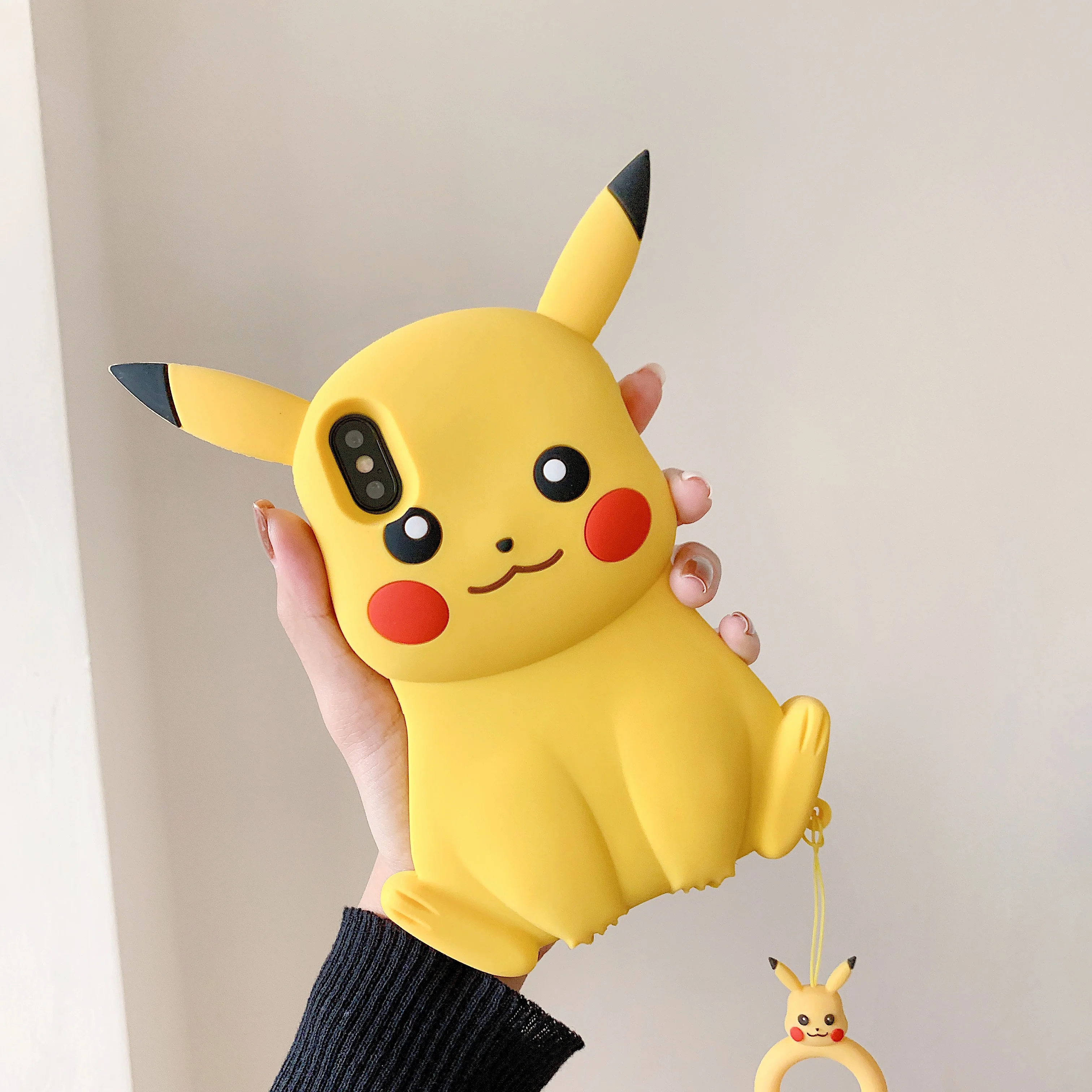 2019 новый стиль аниме мультфильм 3D Пикачу милый силиконовый чехол на заднюю