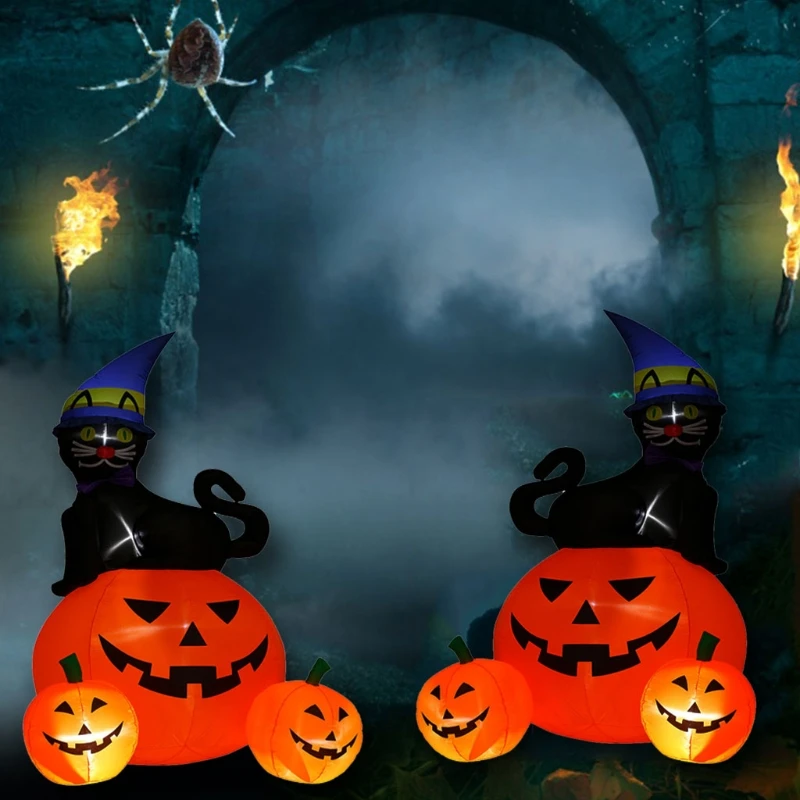 

Air Stuffed Pumpkin Tree Yard Decoration for Theme Party Performance Inflatable Outdoor Decors for Halloween Supplies 69HE