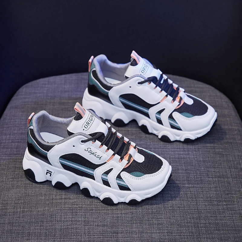 

Ins Hot Sale Spring Casual Shoes Women White Sneakers Breathable Sport Sneaker for Women 2021 Spring White Shoes Student Sneaker