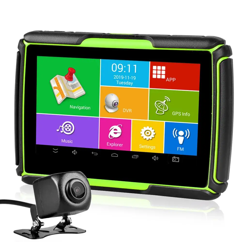 Новейший Fodsports gps мото навигатор 4,3 дюймов с DVR IPX7 Водонепроницаемая Android система wifi Bluetooth мотоцикл gps навигация