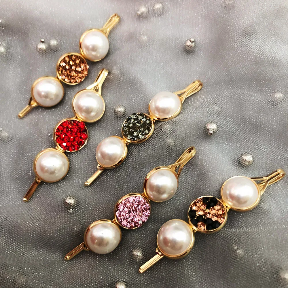 1 шт. Модный корейский стиль сверла жемчужина неправильная ацетат челка клип