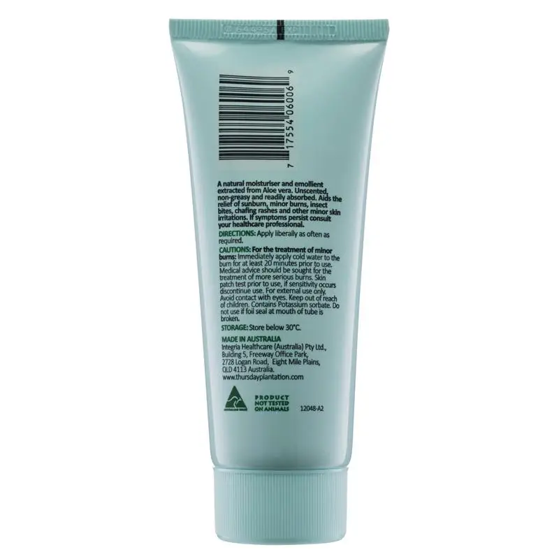 Четверг Aloe Vera Gel 100 г натуральный увлажняющий крем уход для небольших солнечных