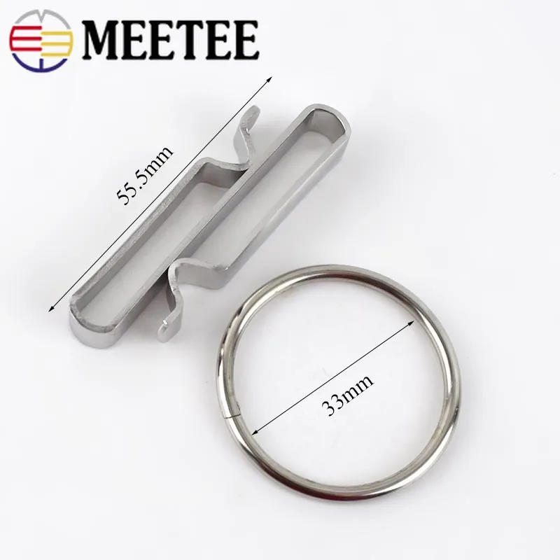 Meetee 1/ 2 шт. 3 4 см ручной работы пряжка для ключа из нержавеющей стали латунь брелок