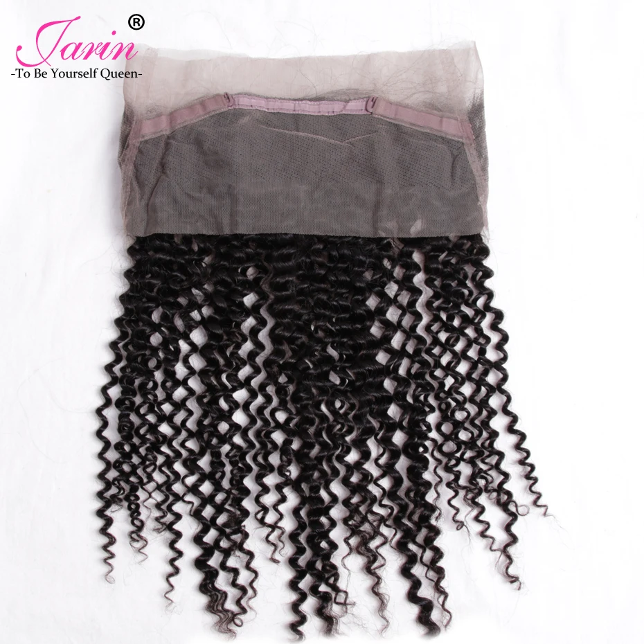 Монгольские курчавые пучки волос с фронтальной связкой 360 100% натуральные волосы 3
