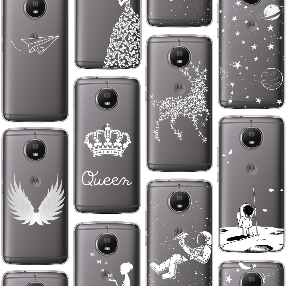 

ciciber White Print Case For Motorola Moto G9 G8 E7 E6S G7 G6 E6 G5 G5S E5 One Macro GO EU Plus Play Power Lite 2020 Silicone