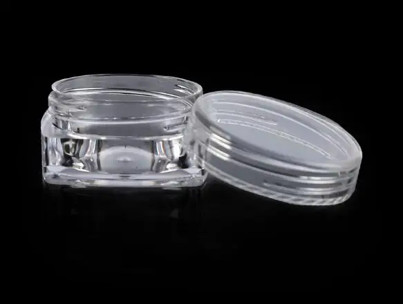 2 шт./лот 3 г 5 портативные пластиковые косметические пустые банки прозрачные