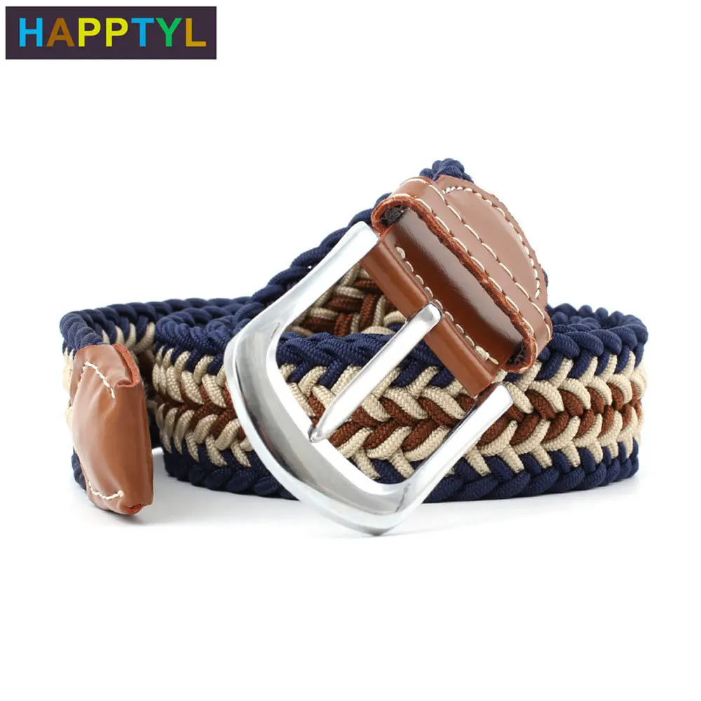 HAPPTYL 1 шт. Модный женский мужской тканый ремень из искусственной кожи для джинсов