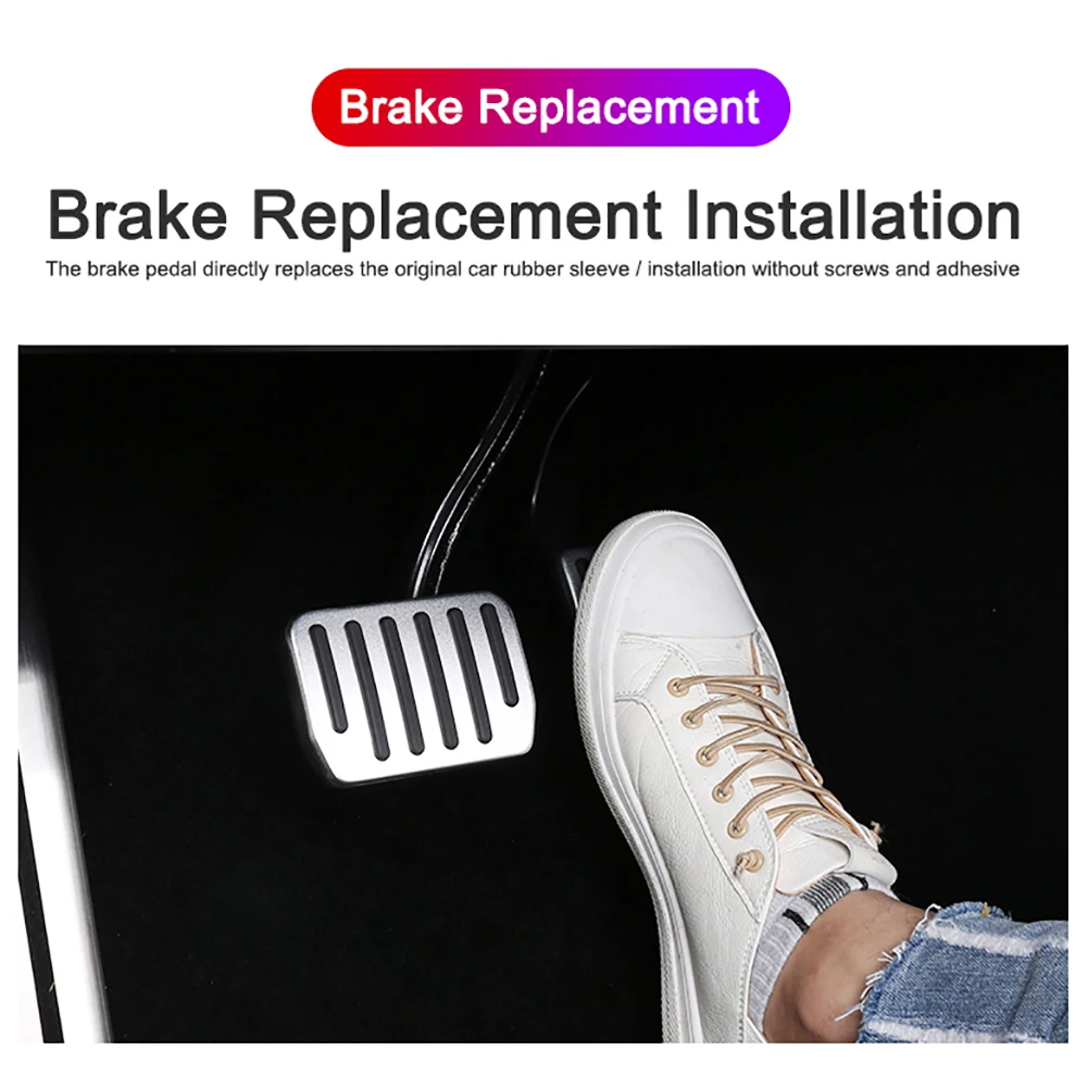 Car Foot Pedal Pads Covers for Tesla Model 3 2017-2019 Accessories Aluminum Alloy Accelerator Brake Rest Styling | Автомобили и