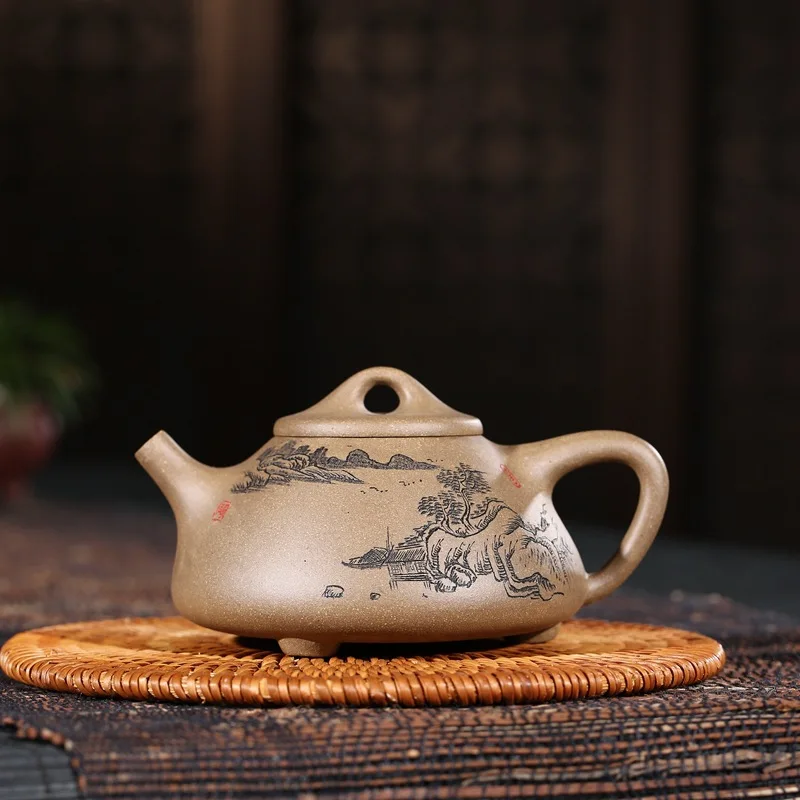 

Исин рекомендуется Чжан Yiquan НЕОБРАБОТАННАЯ руда его мусора ручной росписью gourd ladle горшок бытовой чайный набор кунг-фу