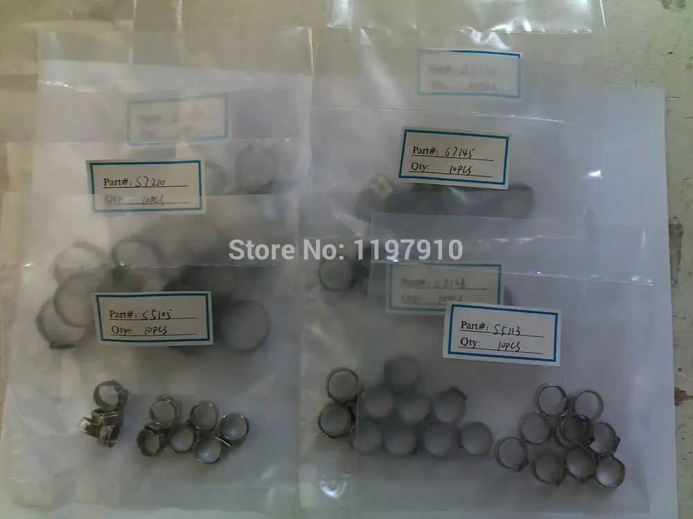 7 0 мм x 20 шт. SS304 одноушные плавные шланговые зажимы 304 нержавеющая сталь