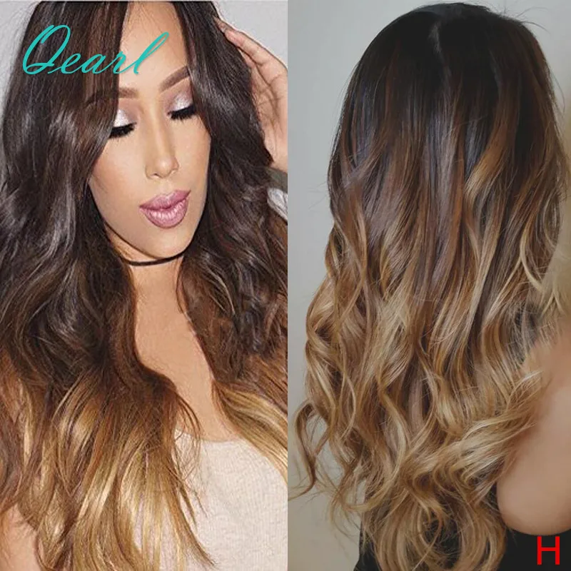 Человеческих волос Синтетические волосы на кружеве парики для Для женщин