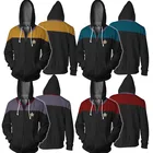 Толстовка на молнии для косплея Star Discovery, пальто для косплея Вселенная Гнев Хана Спока, куртка для поездок, толстовка унисекс