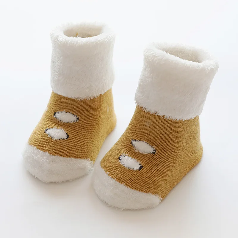 Calcetines gruesos de invierno para beb&eacute; reci&eacute;n nacido, Calcetines antideslizantes suaves para beb&eacute;, accesorios de ropa c&aacute;lida-5