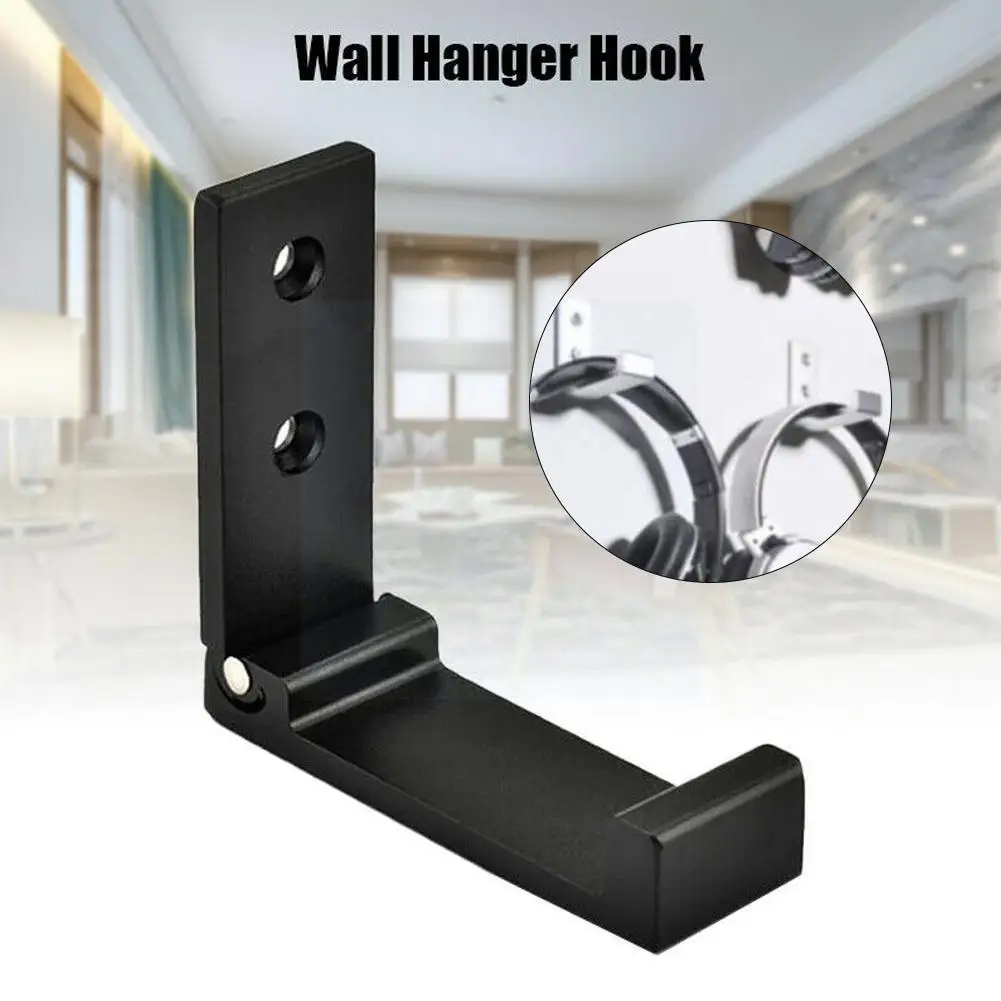 

Folding Headphone Holder Household Aluminum Alloy Wall-mounted Headphone Bracket Placement Rack Hook Hook K0i3