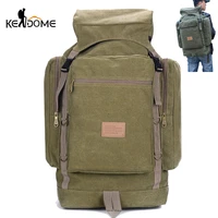 60l 80l men military bag tactical backpack canvas army bag large travel camping hiking mountaineering outdoor sport bag xa106d