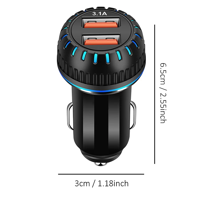 Портативное автомобильное зарядное устройство TIOODRE два USB 5 в 3 1 А для планшета Xiaomi