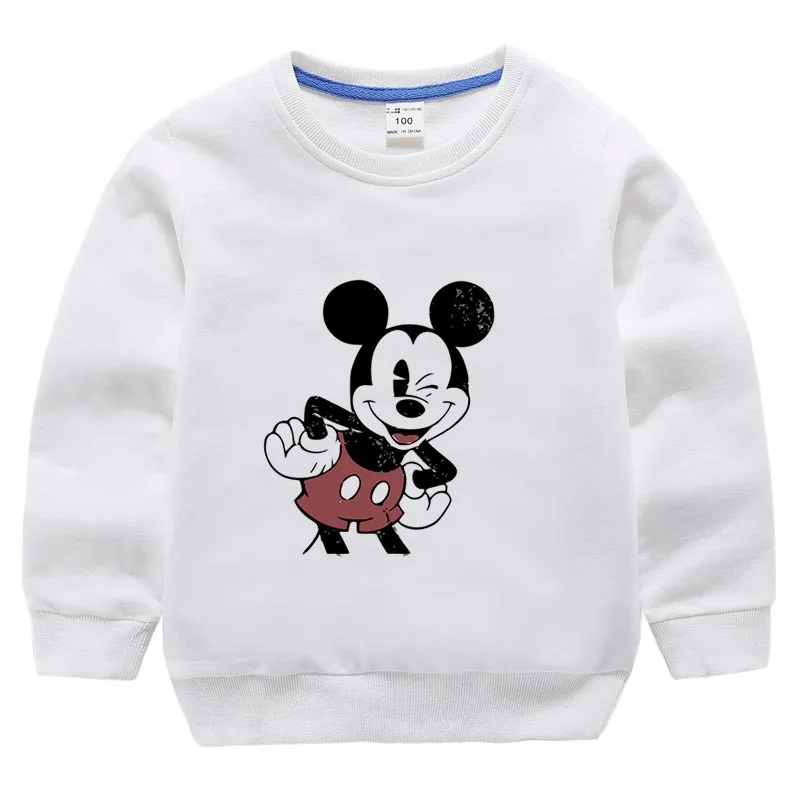 Girls Boy Sweatshirt Ulzzang Street Clothing Mickey Minnie Series Harajuku Print Sweater Harajuku Casual Sweatshirt - Цвет: 12