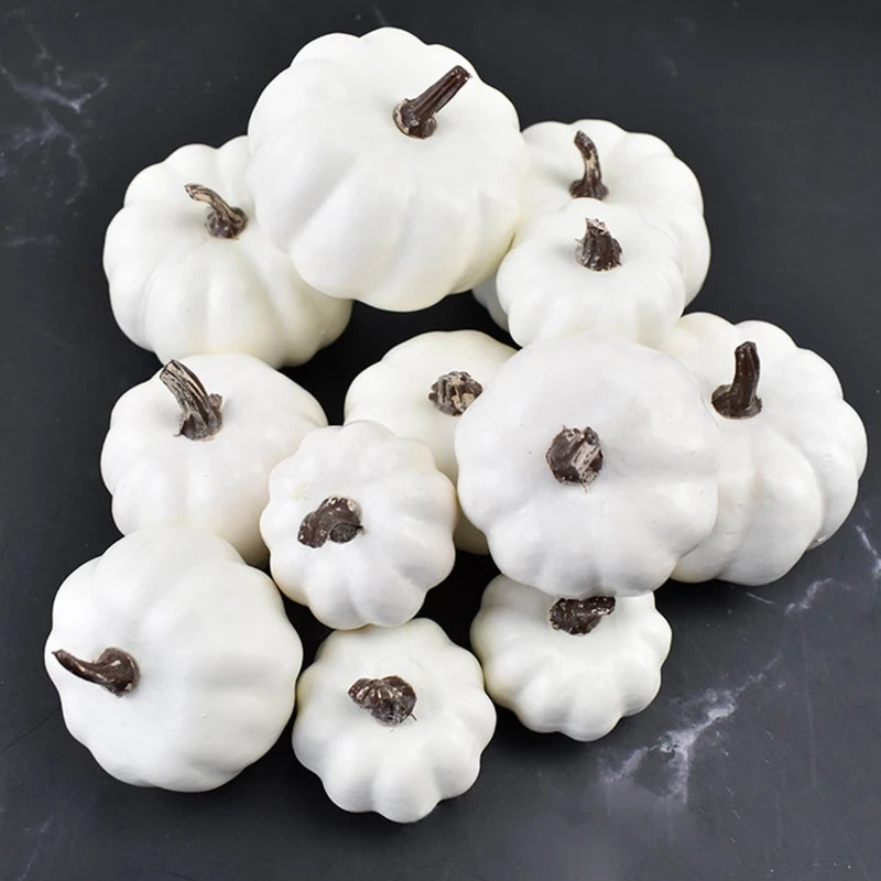 Искусственные тыквы 12 шт. Рождественские Мини реалистичные из пенопласта набор